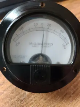 421-2x1381 A & M Instruments And Dc Millamperes 100-0-100 Meter 2 1/2 Inch Round New Old Stock