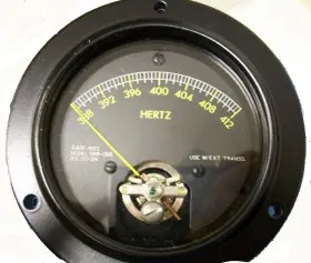 369-068 A & M J20-24 400 Hz Frequency Gauge Meter Set 388 To 412 Hertz A&m Instr With Transducer 369-068 A & M J20-24 400 Hz Frequency Gauge Meter Set 388 To 412 Hertz A&m Instr With Transducer