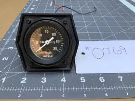 0291 Actron Vac Gauge Meter Vintage Hg With Mount