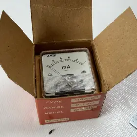 Mra-38 Amd Analog Panel Meter Ammeter 0-1 Ma Dc Vintage Electrical Gauge