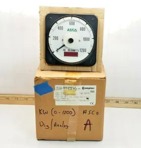 503592-039-d-r-d-m Asco New Bld-77 Kilowatt Panel Meter 0-1200 Ac Kw 24 Vdc