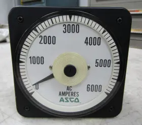 491942-019 Asco / Crompton Bls-77 0/6000 Ac Amperes Panel Meter 5 Aac