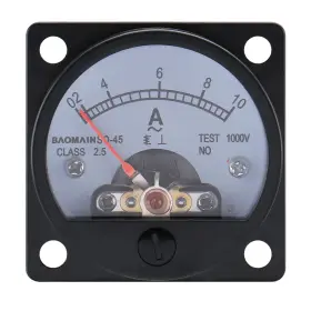 So-45 Baomain 313097384336 Ammeter Ac 0-10a Round Analog Panel Meter Class 2.5 Accuracy Black