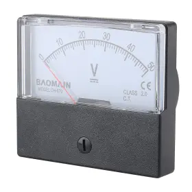 Dh670-v-15v Baomain Voltmeter Dh-670 Dc 0-50v Rectangular Class 2.0 Analog Panel Volt Voltag #3