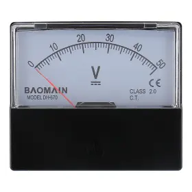 Dh670-v-15v Baomain Voltmeter Dh-670 Dc 0-50v Rectangular Class 2.0 Analog Panel Volt Voltag