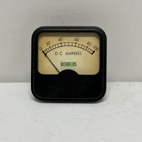 Dfc9 Bowers Vtg D.c Amperes Meter Gauge 0-100
