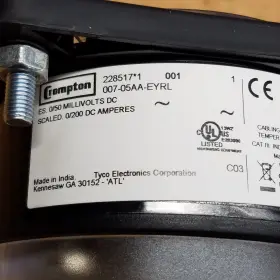 007-05aa-eyrl Crompton Ansi Switchboard Meter Es. 0-50 Millivolts Dc - Used #2