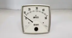 016-02aa-lsnt Crompton Panel Meter 0-50 A-c Amperes Nnb