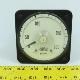 08aa-lsrl Crompton 08aa Lsrl 0-200 Amperes Panel Mount Meter Gauge Type 077