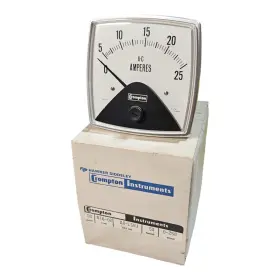 16-02-aa-lsnj-5a-25a Crompton Instruments 016-02 Aa-lsnj 5a Range 0-25a Scale Panel Meter