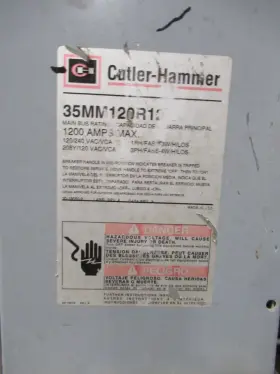 Mb140-parts Cutler-hammer 35mm120r12 Ch Meter Stack 1200a 120/208v 3ph4w 1 200a 5 Term -mb140-parts Only #3