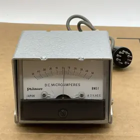 Bm51 Dc Vintage Philmore Microamperes 0-50 Range Meter Gauge Bm51 Dc Vintage Philmore Microamperes 0-50 Range Meter Gauge