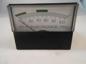 D02-19 Delta Do2-19 Microamperes 0-100 Green Bands At 20-40-60 New Old Stock 2 1/4 Round