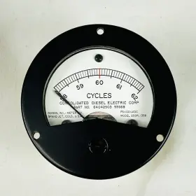 64042503 Dixson 93568 Vtg Frequency Meter Gauge 60 Hz Cycles Model 200r