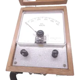 45149 Electric Assembly Products Inc. Vintage Voltage Meter 0-500 Volts Wood Case 45149 Electric Assembly Products Inc. Vintage Voltage Meter 0-500 Volts Wood Case