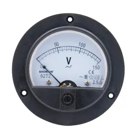 62t2-v Electric Round Voltmeter Voltage Meter 62t2 Gauge Analog Panel Class 2.5 Ac 150v