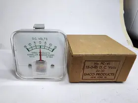 15-015 Emco Products Pc-41 Vintage Nos New Old Stock 1960 Voltmeter Dc Volts