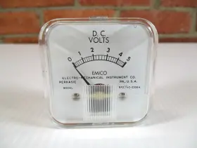 000011 Emico Vintage Panel Meter Dc Volts 0-5 Tested Working
