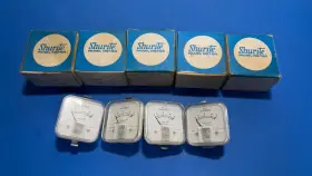 4c-6303 Emico Rf2/4c-6303 Lot Of 9 Ac Ammeter Panel Meters 5a Vintage Tested