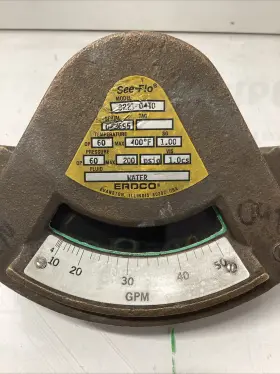 3221-04t0 Erdco Flow Meter See-flo Model For Water Used M-655s