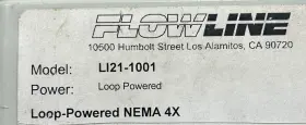 Li21-1001 Flowline Used Loop Powered Nema 4x Panel Meter #3