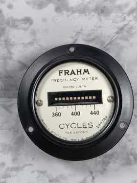 160739 Frahm Vintage Frequency Meter. 100-150 Volts. J.g Biddle . Usa
