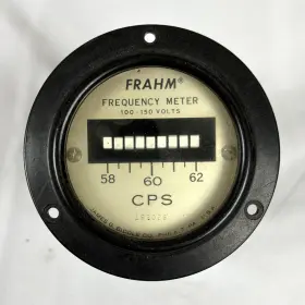 193026 Frahm Vintage Frequency Meter Type 100-150 Volts Untested James J Middle Co