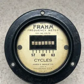 63477 Frahm Vintage Frequency Meter #63477 Untested James J Middle Co