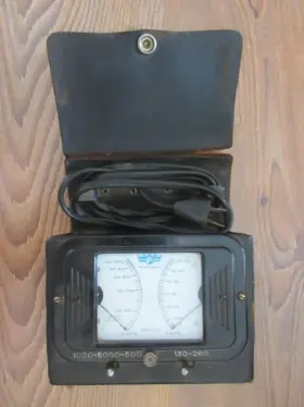 5418454 Frigidaire Vintage Panel Mount Watt/volt Meter With Leather Case #5418454