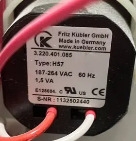 3.220.400.084 Fritz Kubler Gmbh Type H57 Hour Meter #2