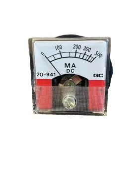 20-941 Gc Electronics Model Miniature Panel Meter 0-500 Ma New Open Box