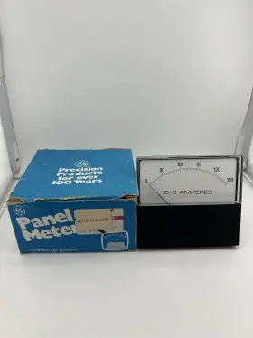 251424ecpz Ge Dc Panel Meter 150 Amperes Analog Ammeter Nos With Box