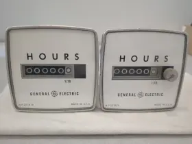 50-236403aaa Ge 2x General Electric Type 236 Time Meter 120v 60 Cy No. 50-236402aaaa