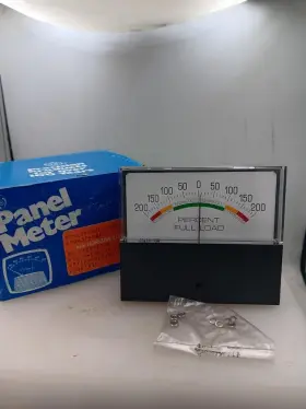 604311-25b Ge 4 Inch X3 1/4 200-0-200 Percent Full Load Nos Vintage Panel Meter M49