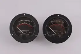 Aen210 Ge Pair General Electric Model 0-100 0-200 Milliamperes Am Meters Meter