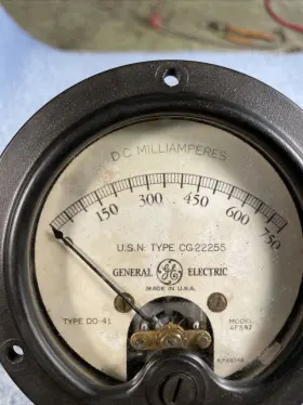 Afs47 Ge Vintage Panel Meter 750ma F.s #3
