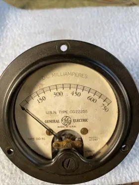 Afs47 Ge Vintage Panel Meter 750ma F.s