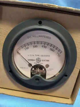 Cg-22255 Ge Dc Milliamperes Do-41 80041 U.s.n Usn Panel Meter #2