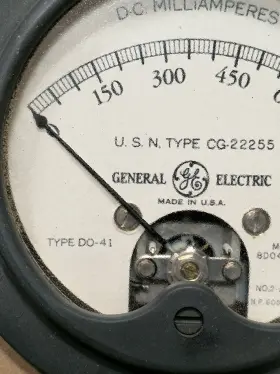 Cg-22255 Ge Dc Milliamperes Do-41 80041 U.s.n Usn Panel Meter #3