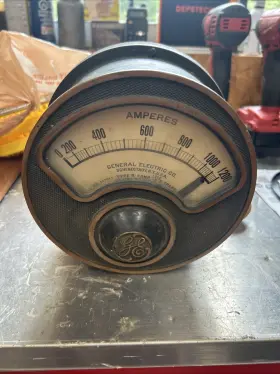 Mp394262 Ge Big 6 1/2 Inch Vintage General Electric Type R-6 Ampere Meter Steampunk