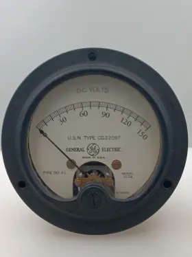 Cg22097 Ge Vcs8 3 1/2 Inch Model Type Do-41 Usn 0-150 Dc V Vintage Panel Meter M30