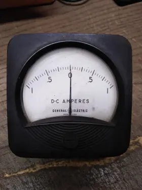010826-06-rk General Electric Vtg -1-0-1 Dc Amperes Panel Meter Gauge 3 Inch X