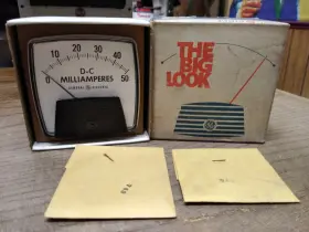 011526-01-rk General Electric Vtg Type Do 91 Dc Milliamperes 0-50 Panel Meter 3 3/8 Inch X