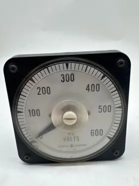 103021pzsj7mla7p General Electric Analog Panel Voltmeter Scale Range 600va 103021pzsj7mla7p General Electric Analog Panel Voltmeter Scale Range 600va