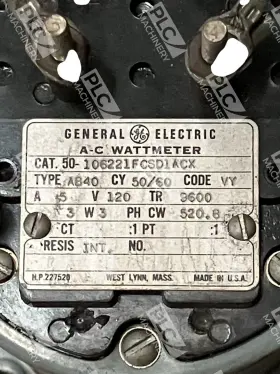 50-106221fcsd1acx General Electric 50-106221fckx1adj Ab40 120v 5a Ac Wattmeter #3