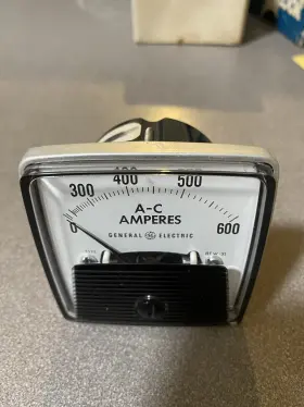 50-162141lssj2 General Electric Panel Meter To 600 Ac Amperes Analog