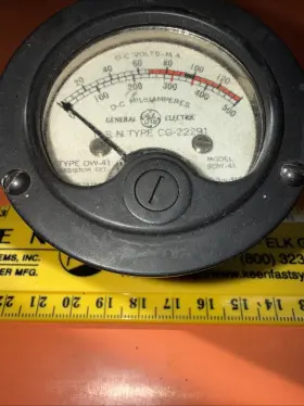80-w-41 General Electric Cg 22291 Panel Meter Dc Volts Milliamperes Vintage 0-500 80w-41