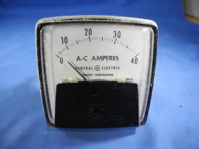 Aw-91 General Electric Panel Meter 0-40 A-c Amperes Free And Fast Shipping