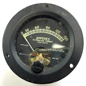 283a455p2 Hickok Antique Amperes Gauge - Vintage Americana- Corporation Model 57 Mr