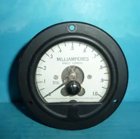 46-250 Hickok Hickock Dc Milliamperes Panel Meter 0-1ma Model 3 1/2in